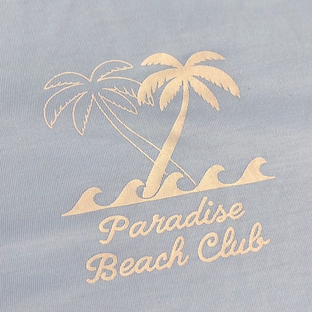 Paradise beach club Kids Light Blue T-Shirt M (8) New
